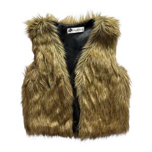 Brown Luxe Statement Faux Fur Vest